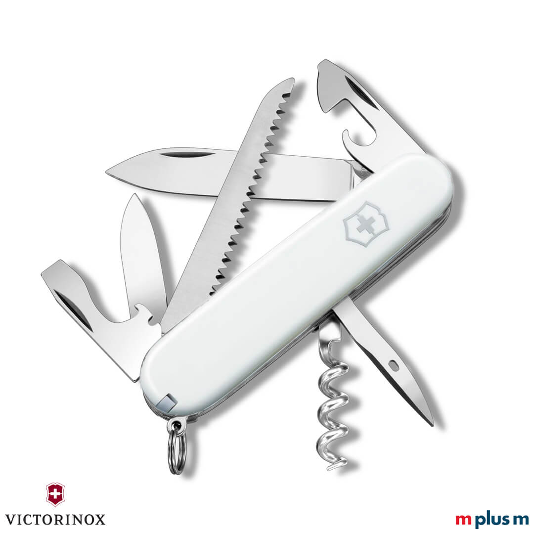 Victorinox Camper in der Farbe Weiß ausgeklappt