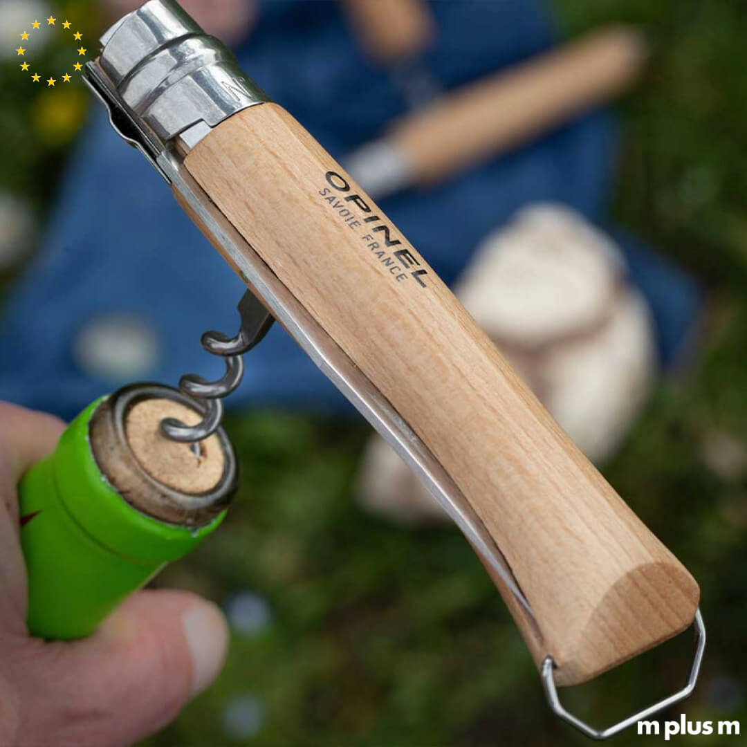Personalisierbares Opinel Messer mit Holzgriff und Korkenzieher – Modell Nr. 10 aus Europa Personalisierbares Opinel Messer mit Holzgriff und Korkenzieher – Modell Nr. 10 aus Europa