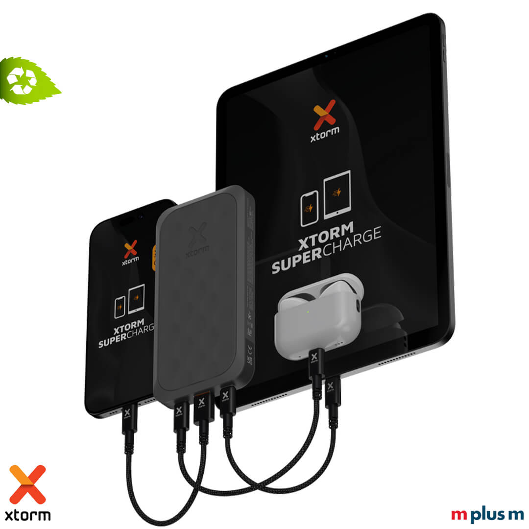 Starke FS510 Powerbank in Midnight Black mit USB-C PD 20W und zwei weiteren Ports zum gleichzeitigen Aufladen