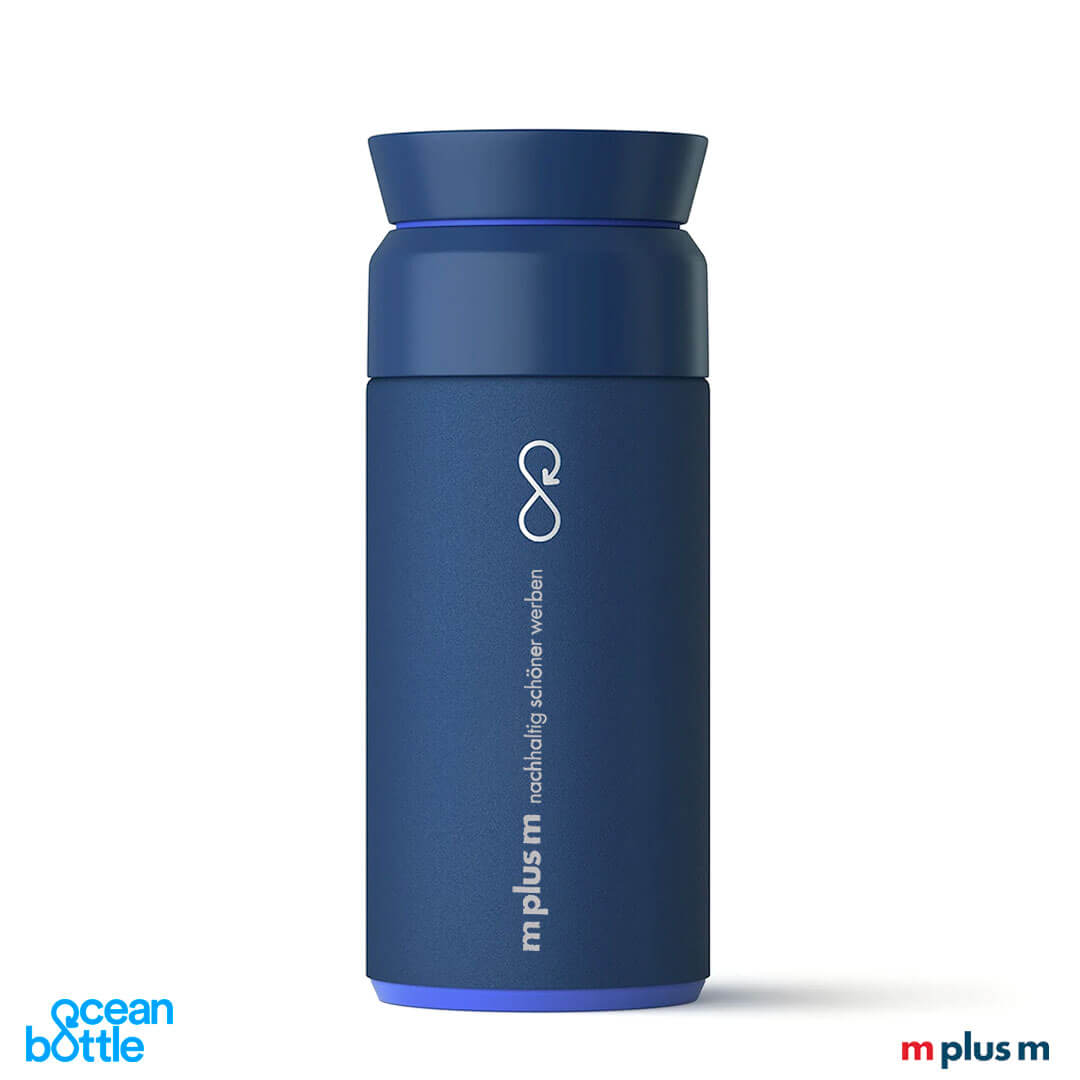 Ocean Bottle Coffee To Go Thermobecher in Blau Ocean Bottle Coffee To Go Thermobecher mit Logo bedrucken