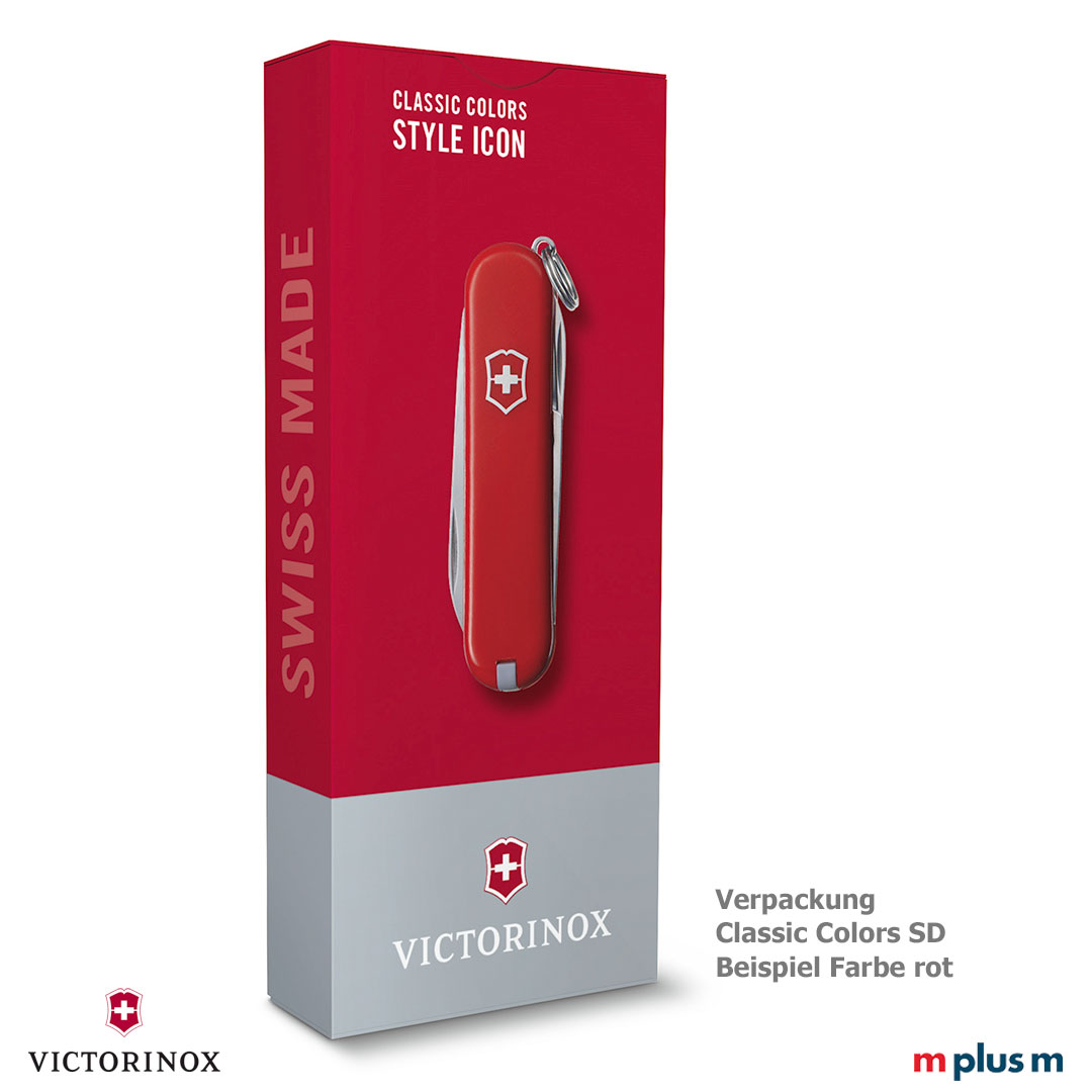 Geschenkverpackung für Kleines Schweizer Taschenmesser 'Classic SD Colors' in Rot