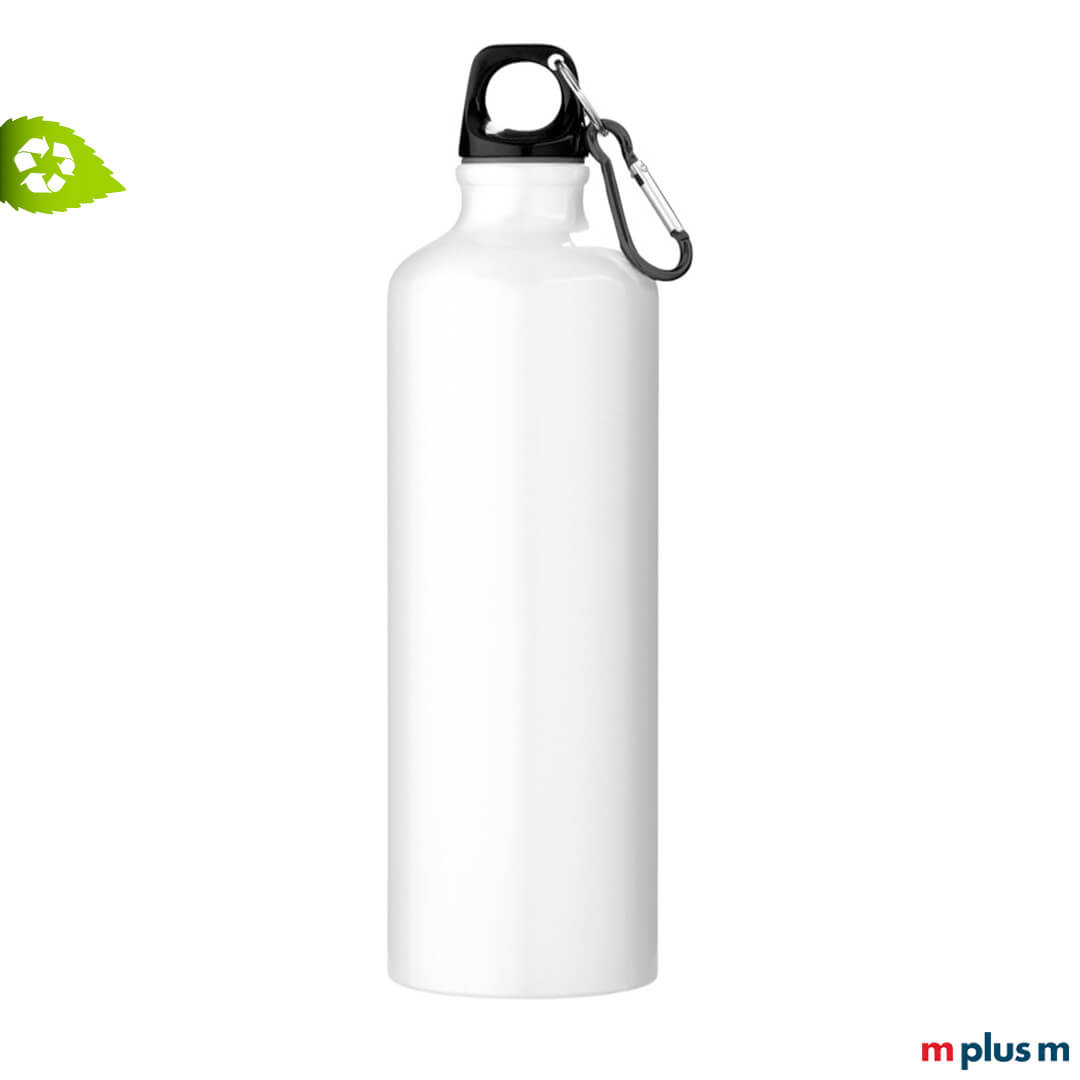 Recycling Alu-Flasche in weiß bedrucken
