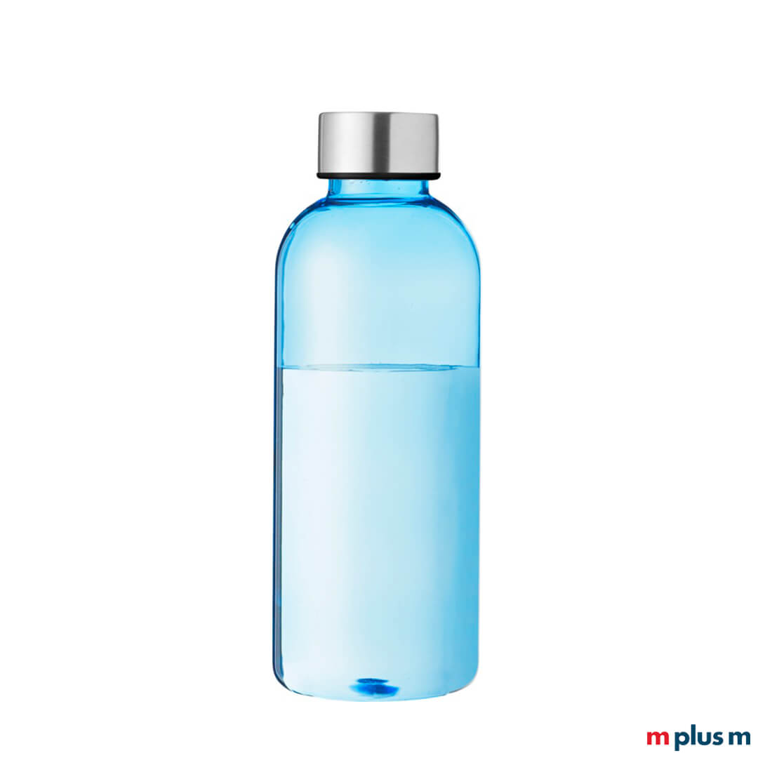 Wasserflasche in blau spülmnaschinenfest bedrucken Wasserflasche in blau spülmnaschinenfest bedrucken