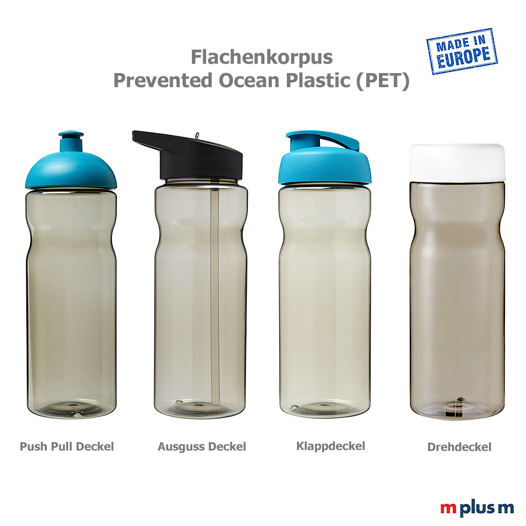 Deckelvarianten für Aqua Ocean PET Recycling Trinkflasche aus Europa