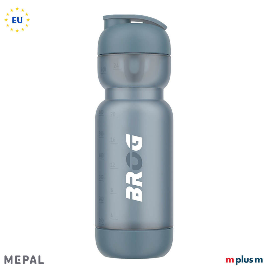 Mepal Fitness Shaker Flasche 800 ml blau mit Logo Druck Fitness Shaker Flasche für Proteinshakes oder Smoothies mit Logo bedrucken