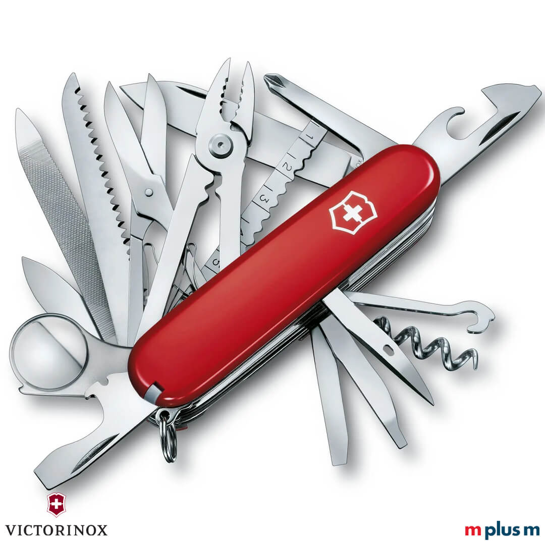Mit Schere, Säge und Lupe: Swiss Champ Taschenmesser Mit Schere, Säge und Lupe: Swiss Champ Taschenmesser