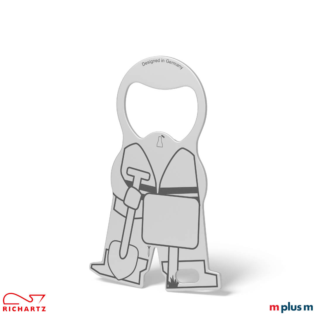 Richartz Karl Bauarbeiter Einkaufswagenlöser aus hochwertigem Material Sympathischer Werbeartikel von Richartz: karl builder Einkaufswagenlöser aus hochwertigem Edelstahl