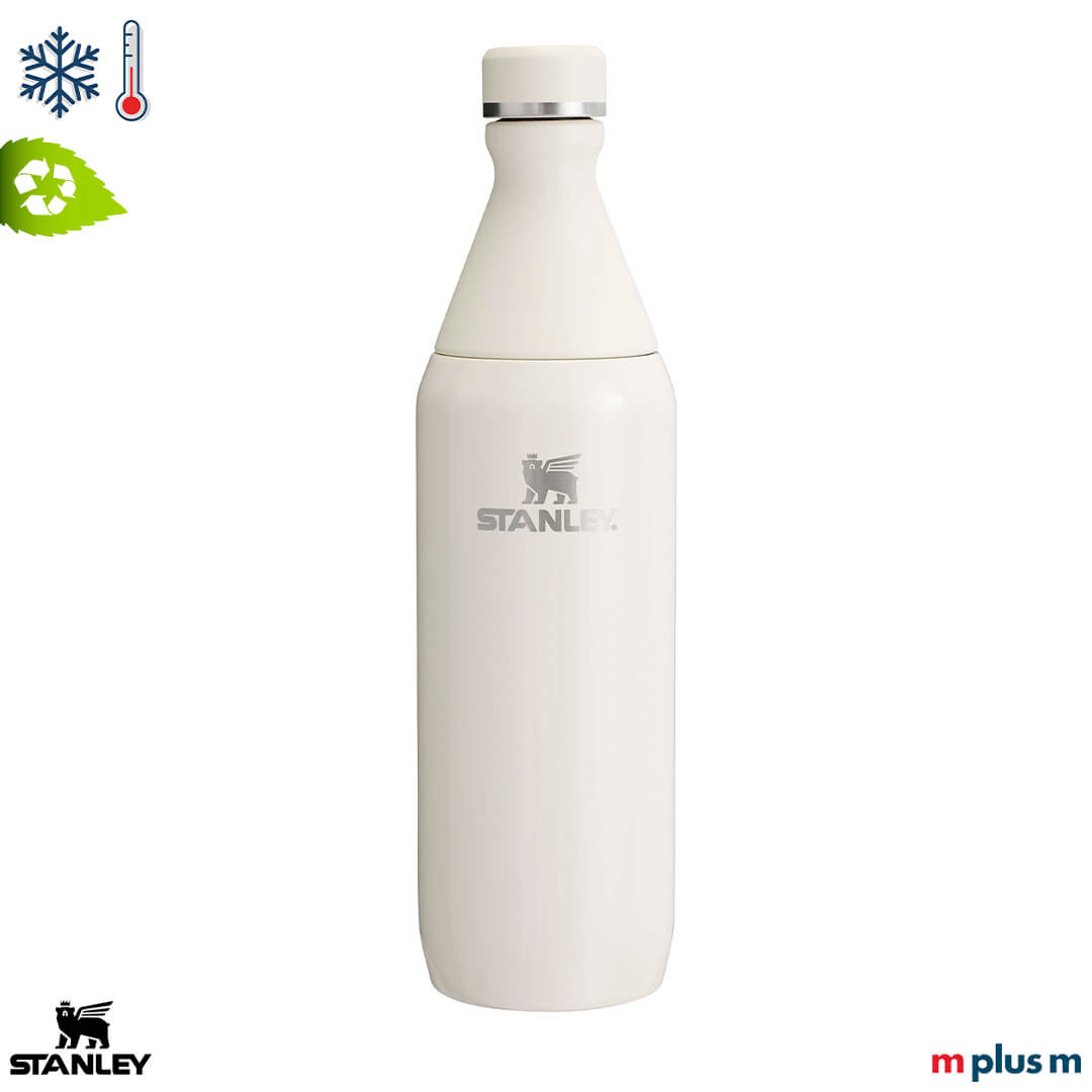 Stanley All Day Slim Edelstahlflasche Creme – mit Logo bedrucken, perfekt für Unternehmen