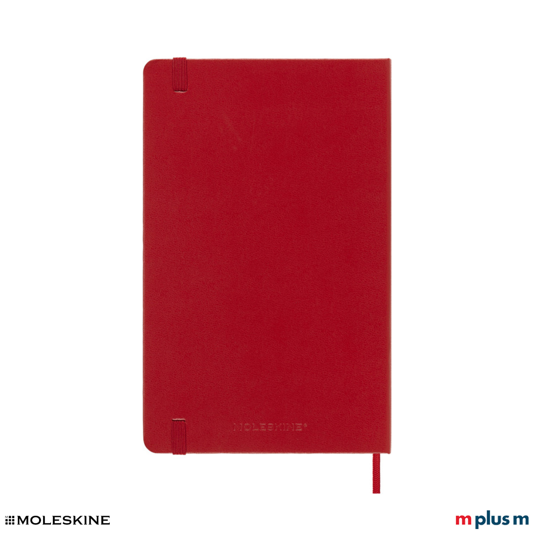 Personalisierbarer Moleskine Tageskalender 2025 L, Softcover, in Rot, FSC-zertifiziert