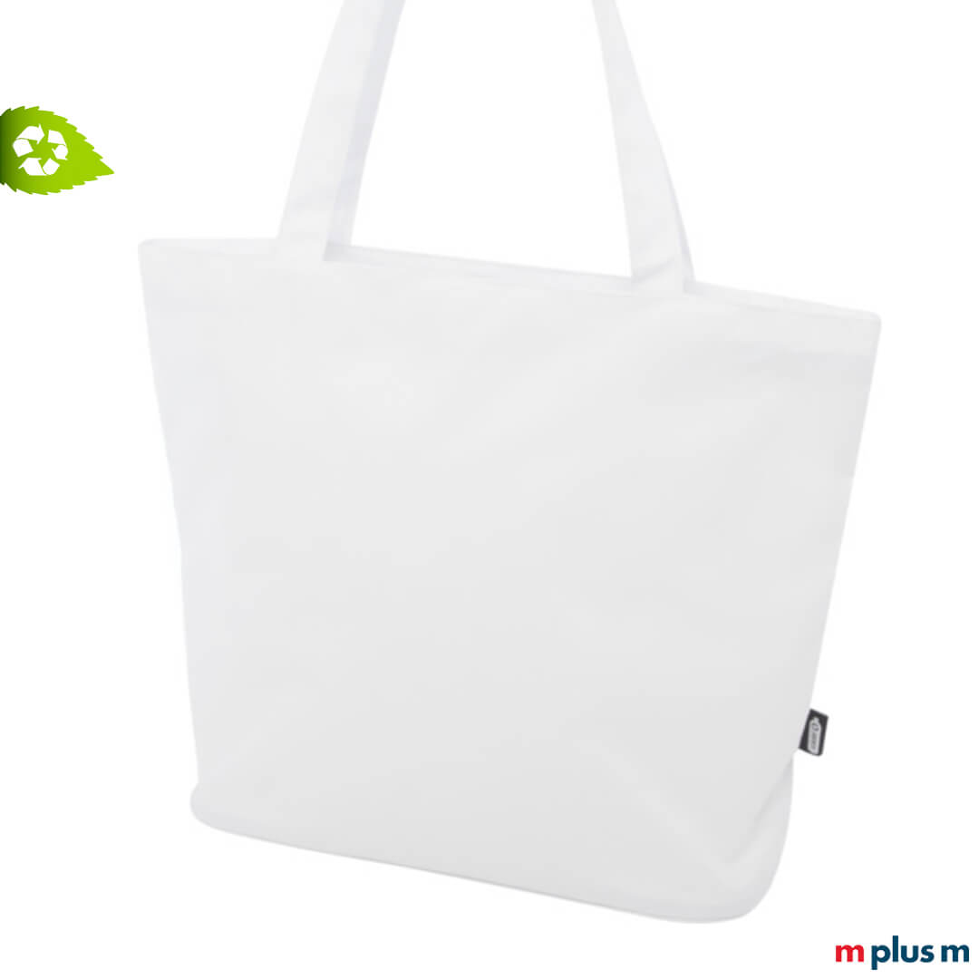 Nachhaltiger Shopper aus recycling Material in Farbe Weiß zum bedrucken Nachhaltiger Shopper aus recycling Material in Farbe Weiß zum bedrucken