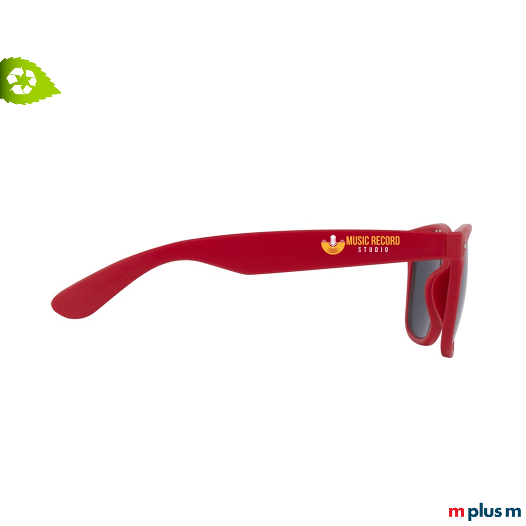 Umweltfreundliche Sonnenbrille aus recyceltem Plastik mit Logo-Druck