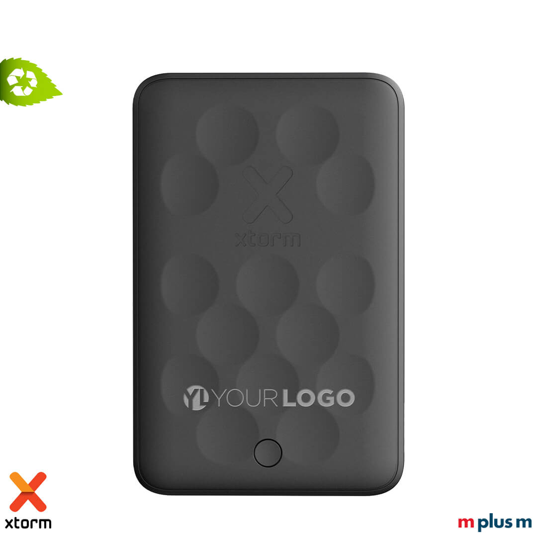 Xtorm MagCharge 5000 mAh Powerbank mit recyceltem ABS Gehäuse, kabellos nutzbar und individuell bedruckbar