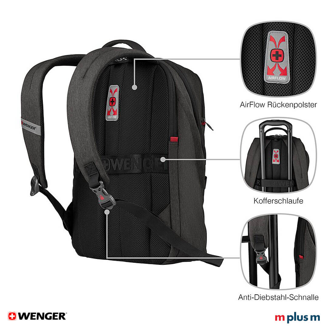 Wenger MX Light Laptop Rucksack Features 1 Superpraktisch: Wenger MX Light Laptop Rucksack für Mitarbeiter