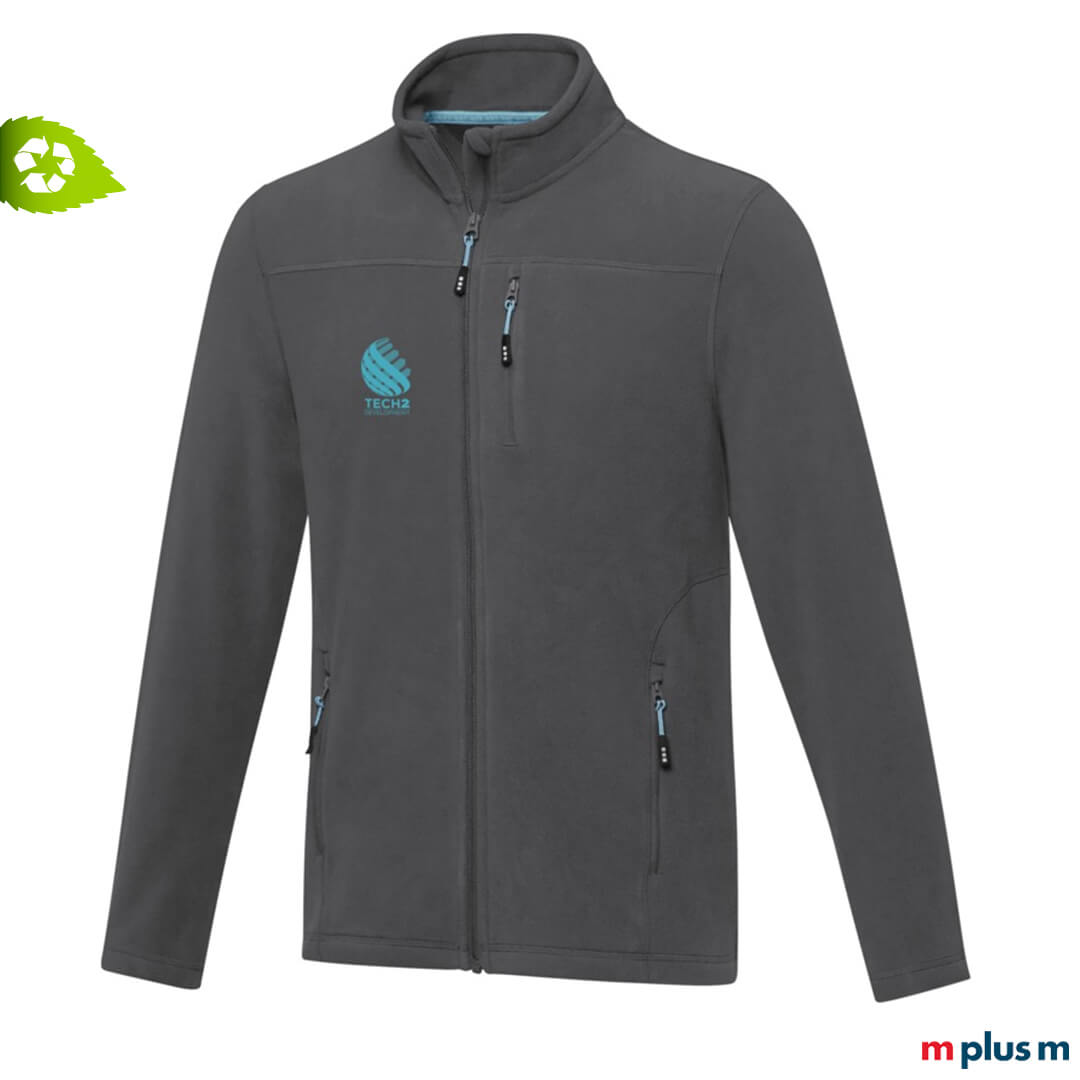 Recycling-trifft-auf-Marketing-Bedruckbare-Fleecejacke-als-Werbeartikel Individuell bedruckte Fleecejacken aus 100% recyceltem Material