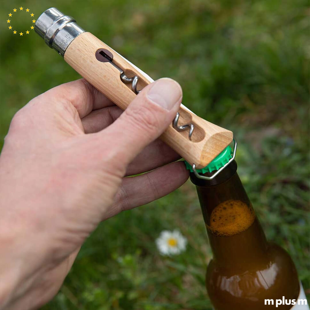 Opinel Taschenmesser No 10 mit nachhaltigem Holzgriff und Korkenzieher – ideal für Outdoor und Promotion Opinel Taschenmesser No 10 mit nachhaltigem Holzgriff und Korkenzieher – ideal für Outdoor und Promotion