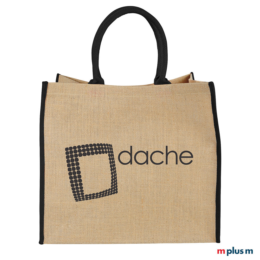 Hochwertige Jute Shopper Tasche mit OEKOTEX Siegel und  Hochwertige Jute Shopper Tasche mit OEKOTEX Siegel und