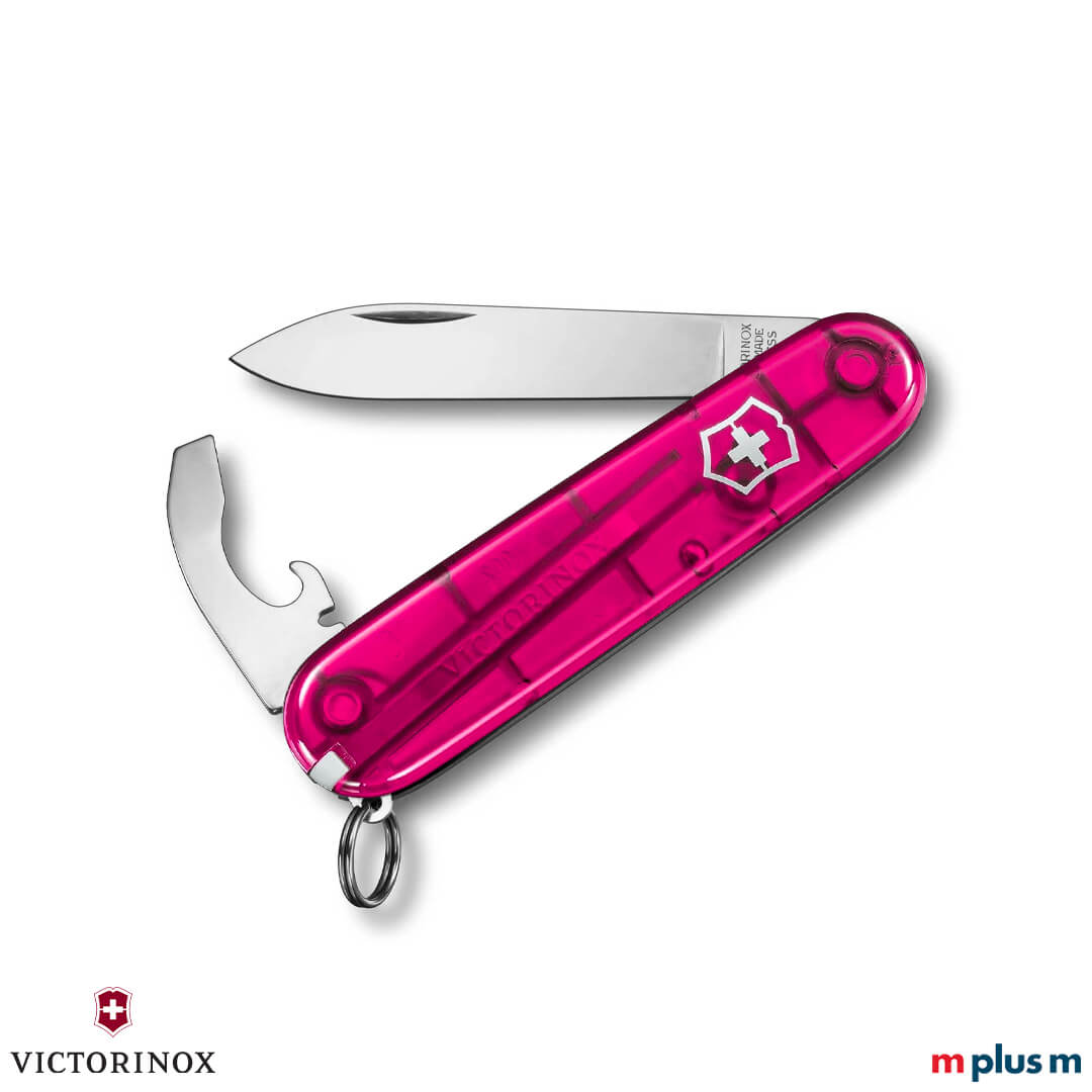 Victorinox Bantam in der Farbe Transparent Rosa ausgeklappt