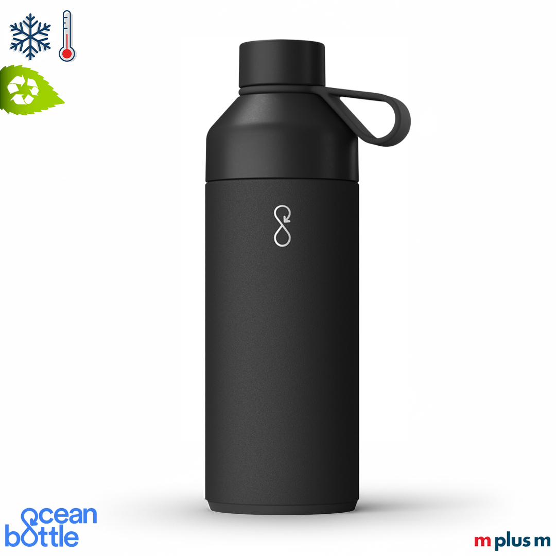 Ocean Bottle 1000ml in der Farbe Schwarz/Obsidian Black