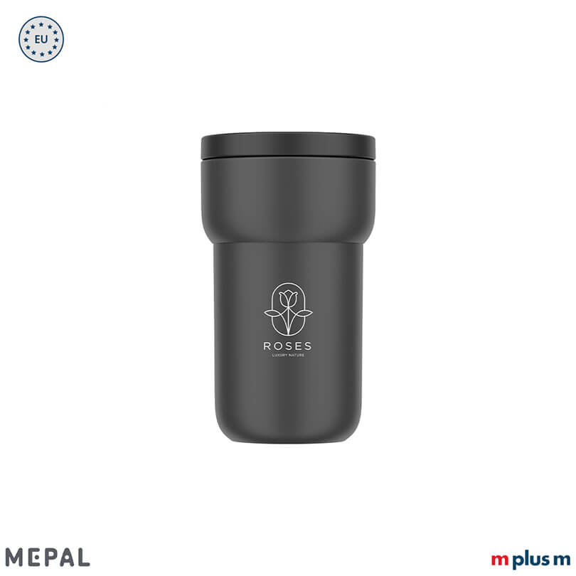 Mepal Ellipse Coffee To Go Becher in Schwarz mit Logo bedrucken