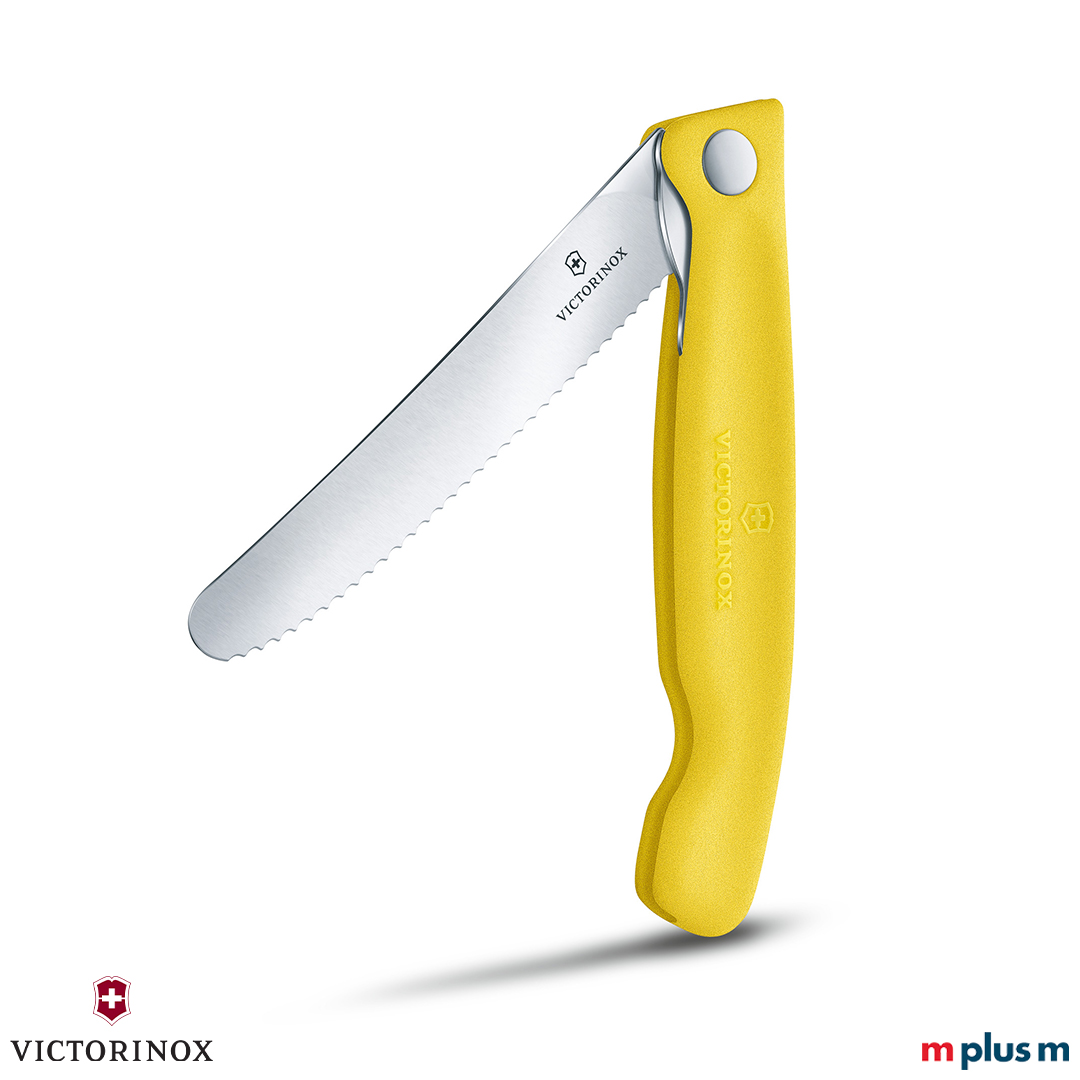 Victorinox Klapp Picknick Messer in Gelb als Werbeartikel