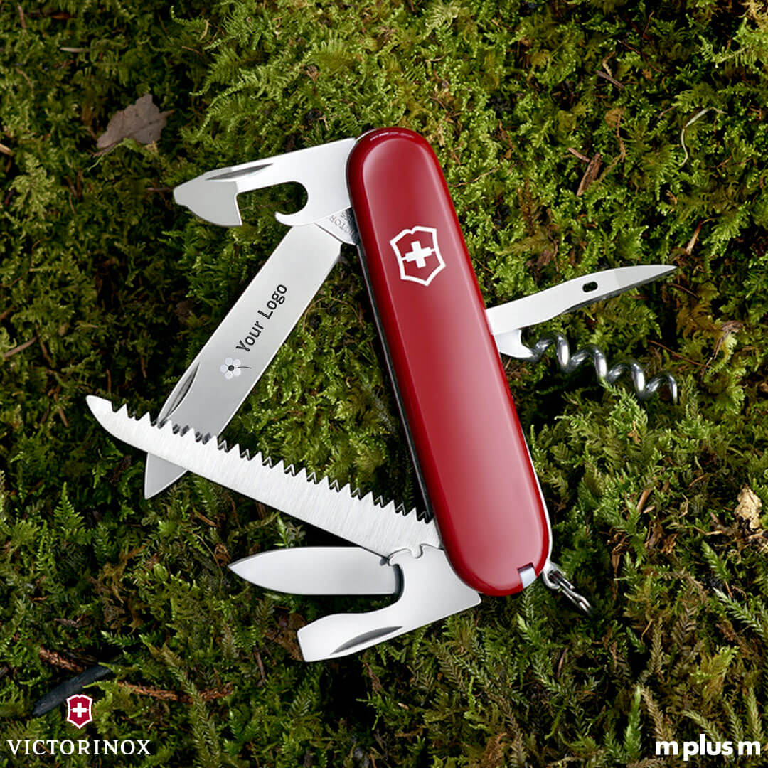 Victorinox-Camper-Messer-bedrucken Für Camping und Outdoor: Victorinox Camper Taschenmesser. Als Werbegeschenk perfekt mit Logo oder Motiv zu bedrucken.