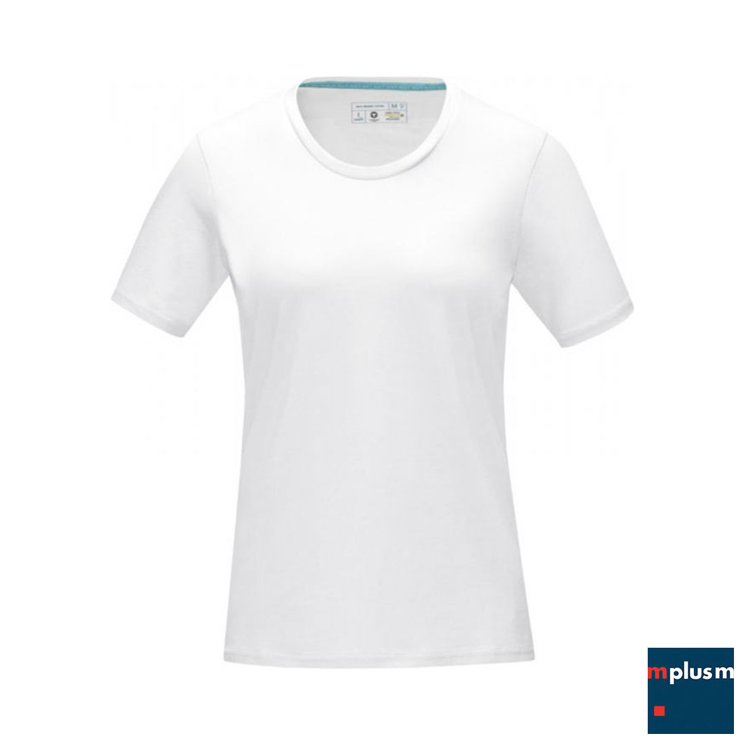 Weißes Damen T-Shirt mit Rundhalsausschnitt als Employer Branding