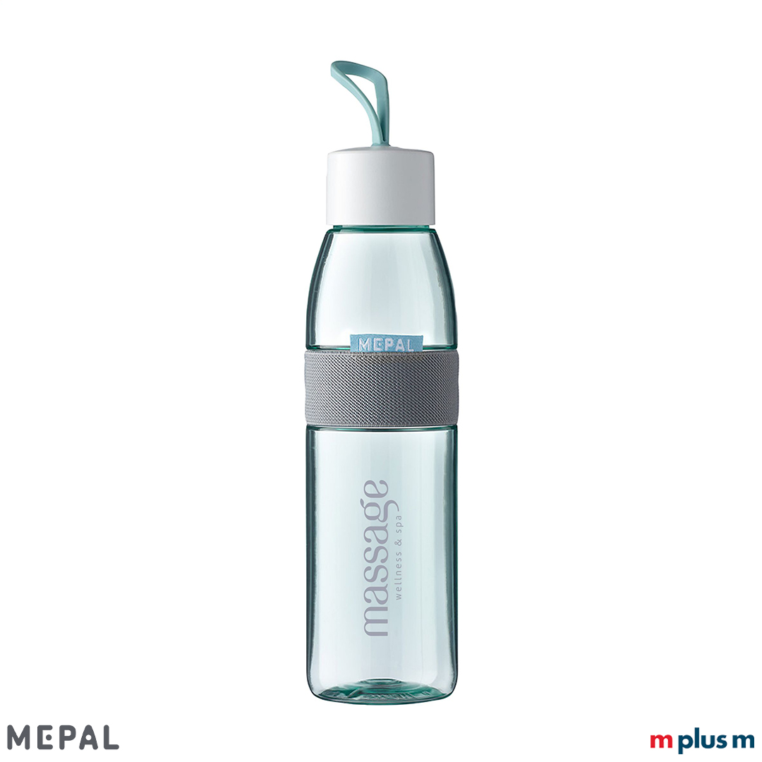 Mepal Ellipse Tinkflasche in Transparent-Blau als Werbeartikel
