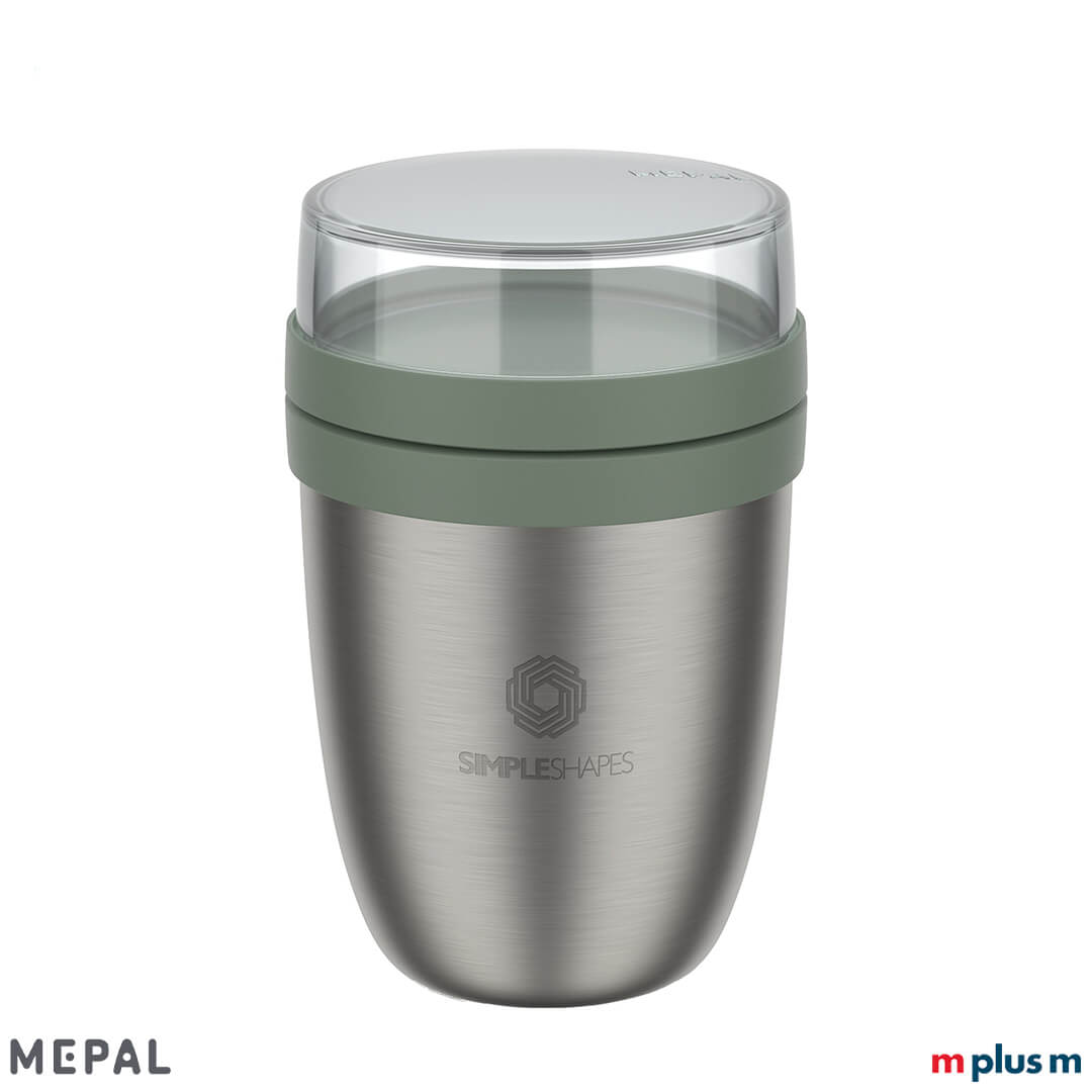 Auslaufsicherer Mepal Thermo Lunchpot Ellipse 500 ml in Nordic Sage mit 2 getrennten Behältern – ideal für Joghurt & Granola unterwegs Auslaufsicherer Mepal Thermo Lunchpot Ellipse 500 ml in Nordic Sage mit 2 getrennten Behältern – ideal für Joghurt & Granola unterwegs