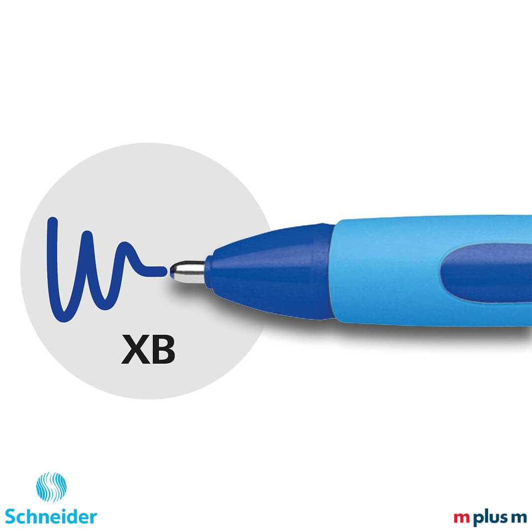 Schneider Memo XB Kugelschreiber blau mit extrabreiter Strichstärke XB und Edelstahlspitze, langlebiger Werbekugelschreiber mit Logo bedrucken Schneider Memo XB Kugelschreiber blau mit extrabreiter Strichstärke XB und Edelstahlspitze, langlebiger Werbekugelschreiber mit Logo bedrucken
