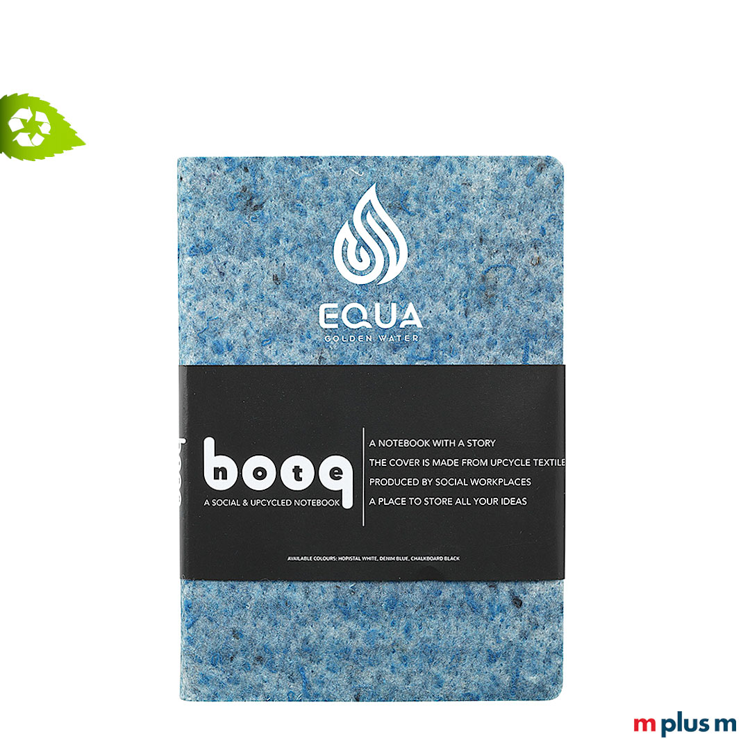 Nachhaltiger Werbeartikel: Das Pocketnotizbuch mit Einband aus Textil Recycling-Filz mit Logo Druck