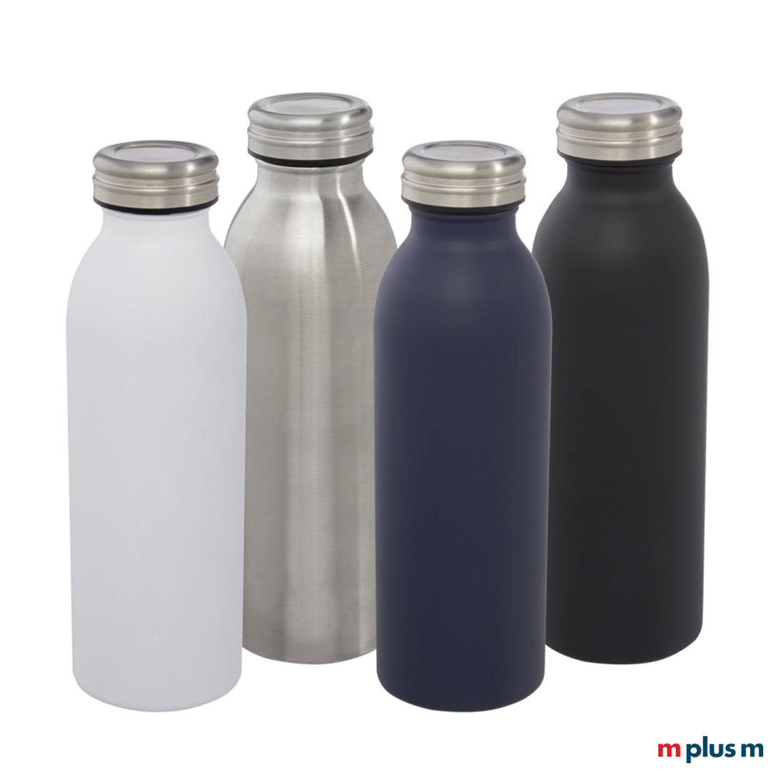Thermosflasche in 4 Farben mit Logo-Druck als Werbegeschenk