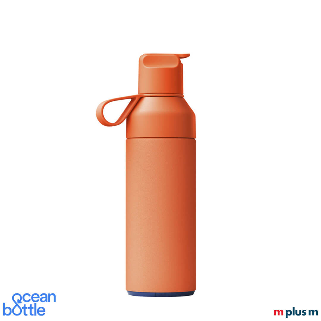 Nachhaltige Thermosflasche aus recycling Material gravieren