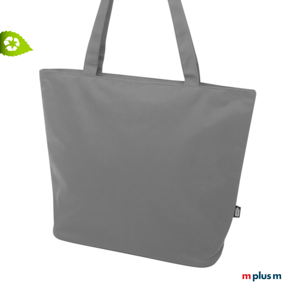 Graue Strandtasche aus recyceltem Polyester Graue Strandtasche aus recyceltem Polyester