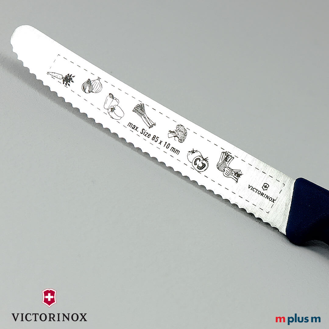 Fläche Personalisierung Tomatenmesser Personalisierung auf Victorinox Tomatenmesser als Give Away