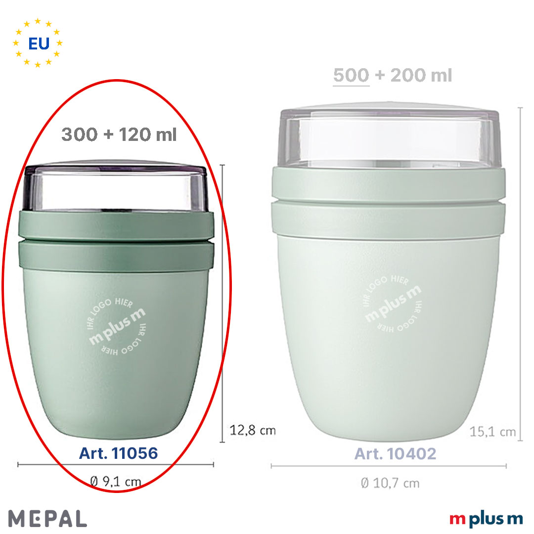 Größenvergleich Mepalmüslibecher 300 ml