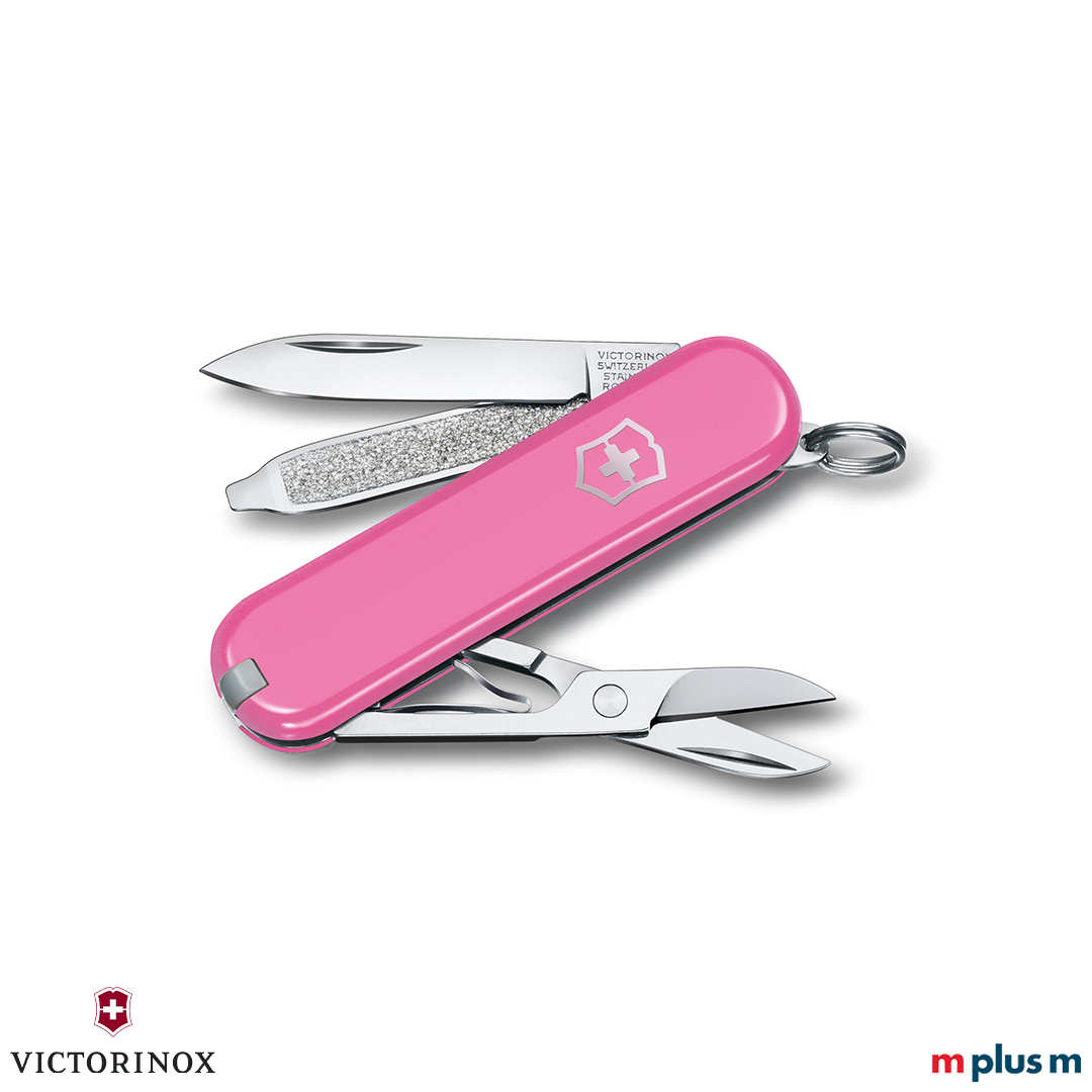 Kleines Schweizer Taschenmesser 'Classic SD Colors' in Pink als Werbeartikel