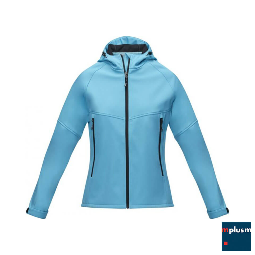 Turkise-Softshell-Jacke-Coltan-mit-eigener-Werbung-gestalten-RE Blau Damen Jacke mit Seitentaschen
