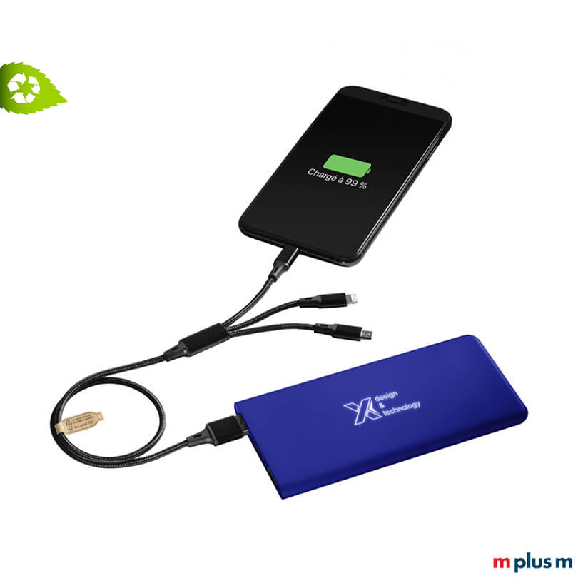 'Light' Powerbank mit Leuchtlogo