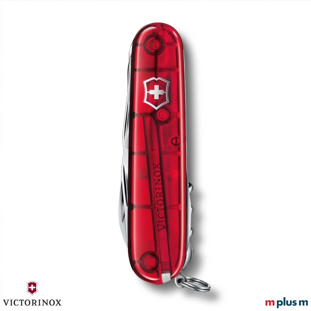 Transparent rote Griffschalen am Victorinox Taschenmesser