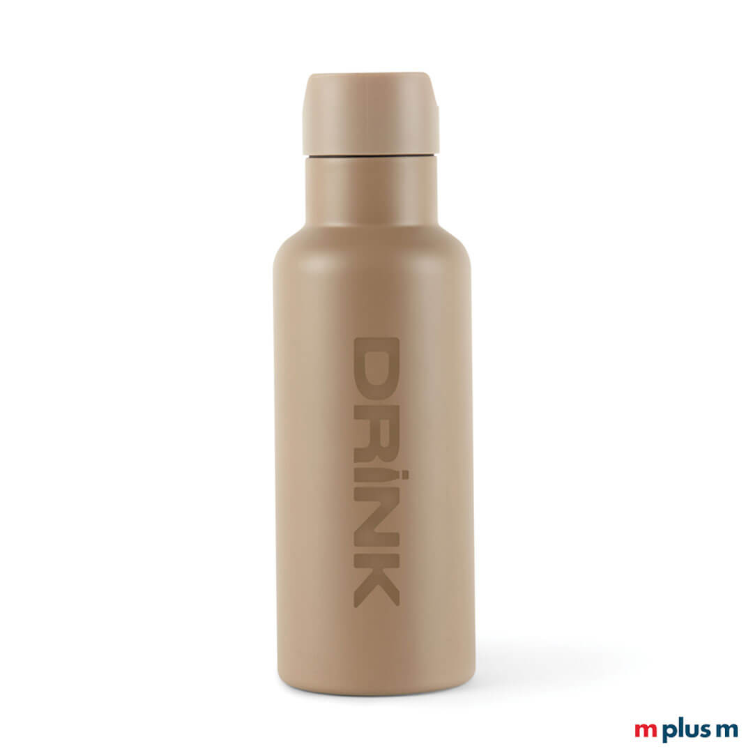 Schöne Balti Thermosflasche Beige Schöne Balti Isolierflasche in Beige mit Logo Gravur