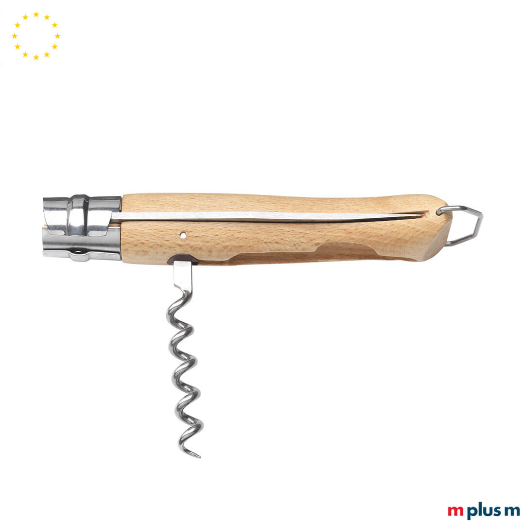 Taschenmesser Opinel No 10 aus Holz mit Korkenzieher – personalisierbar mit Firmenlogo Taschenmesser Opinel No 10 aus Holz mit Korkenzieher – personalisierbar mit Firmenlogo