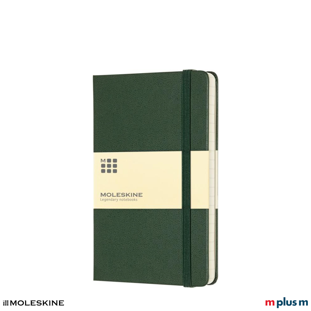 Moleskine Notizbuch Classic Hardcover Taschenformat in der Farbe Dunkelgrün/Myrtengrün