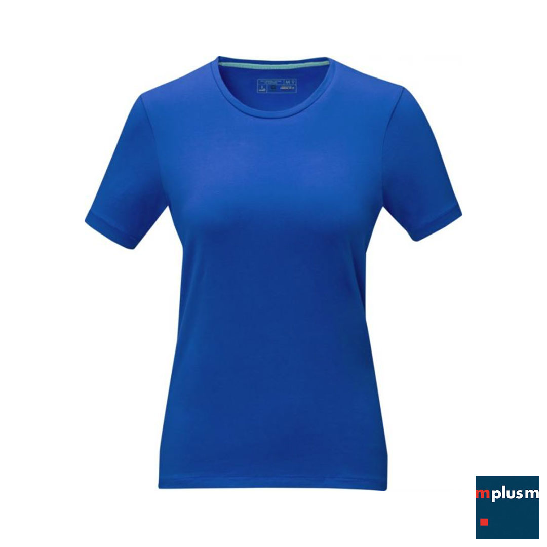 Damen T-Shirt aus Bio Baumwolle in blau individualisieren