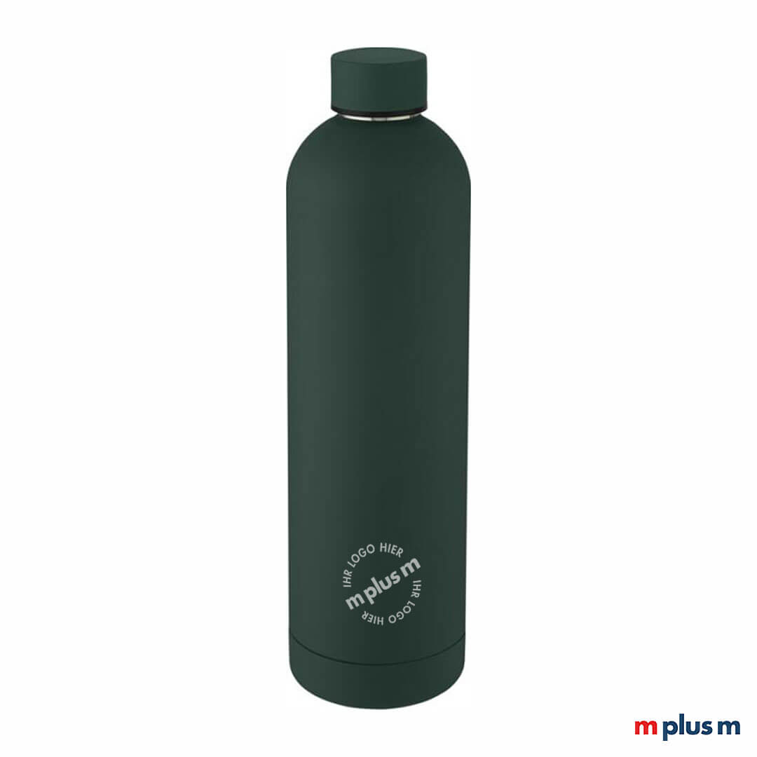 Grüne Isolierflasche Simplon 1.000 ml mit Logo bedrucken Grüne Isolierflasche Simplon 1.000 ml mit Logo bedrucken