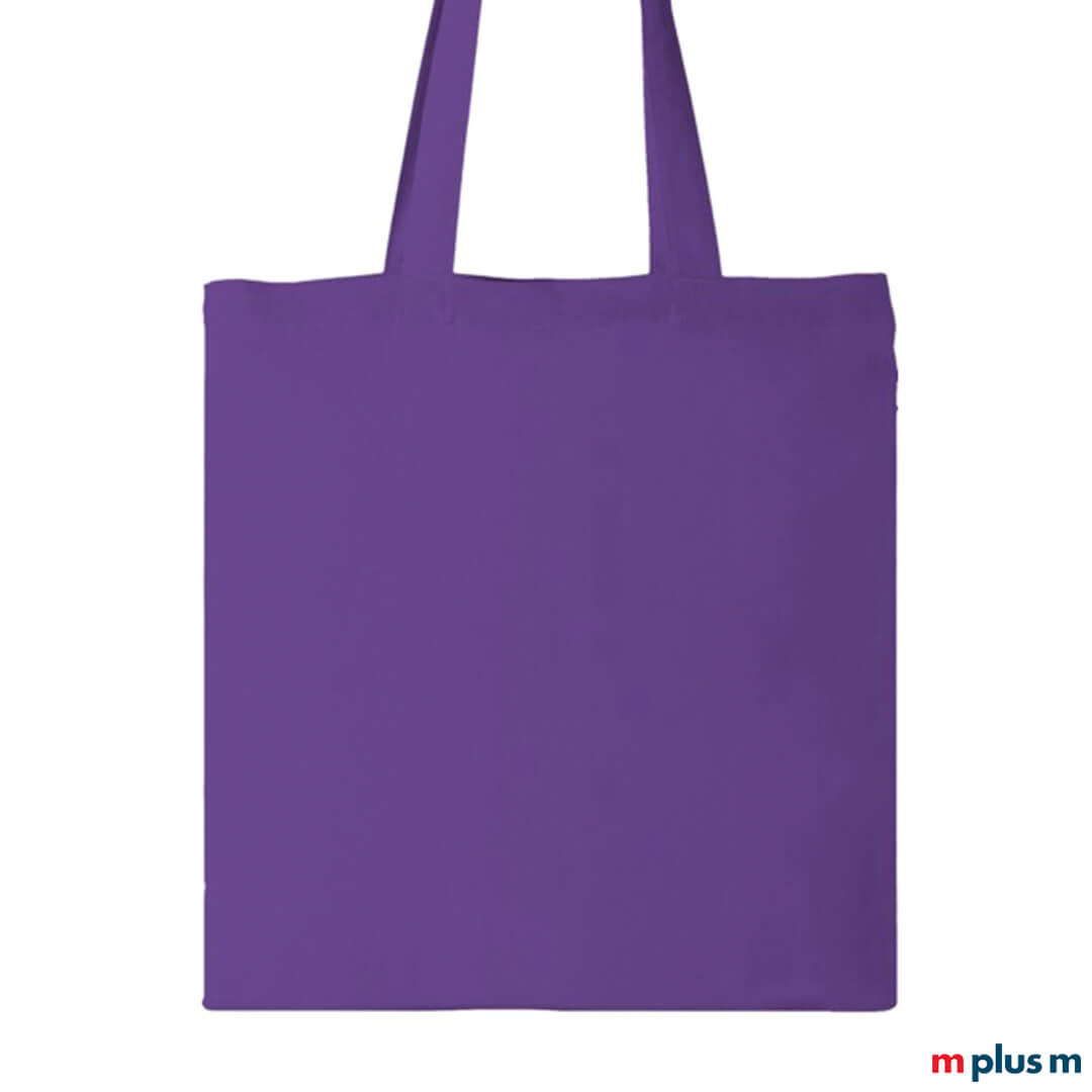 Lila Stofftasche Paula 140 Werbegeschenk Paula 140 Stofftasche aus OEKO-TEX® Baumwolle, mit Ihrem Logo zu bedrucken