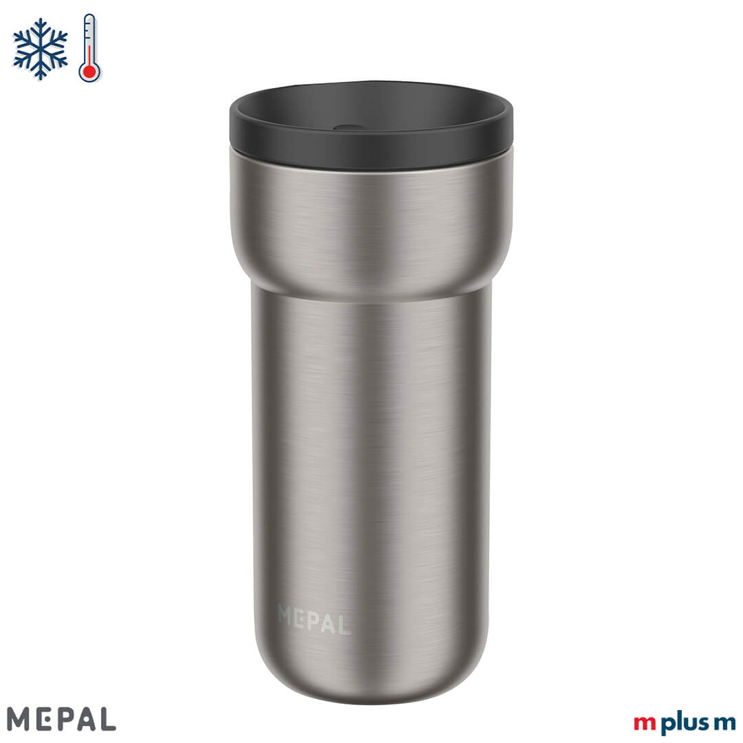 Mepal Isolierbecher 375 ml in modernem Nordic Black – hält Kaffee oder Tee unterwegs stundenlang auf Temperatur