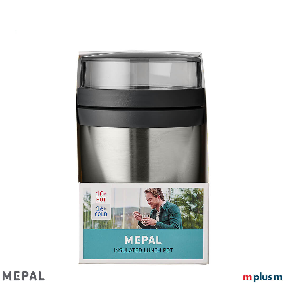 BPA-freier Mepal Lunchpot in mattem Nordic Black – mit zwei Fächern zur getrennten Aufbewahrung von Joghurt und Toppings BPA-freier Mepal Lunchpot in mattem Nordic Black – mit zwei Fächern zur getrennten Aufbewahrung von Joghurt und Toppings