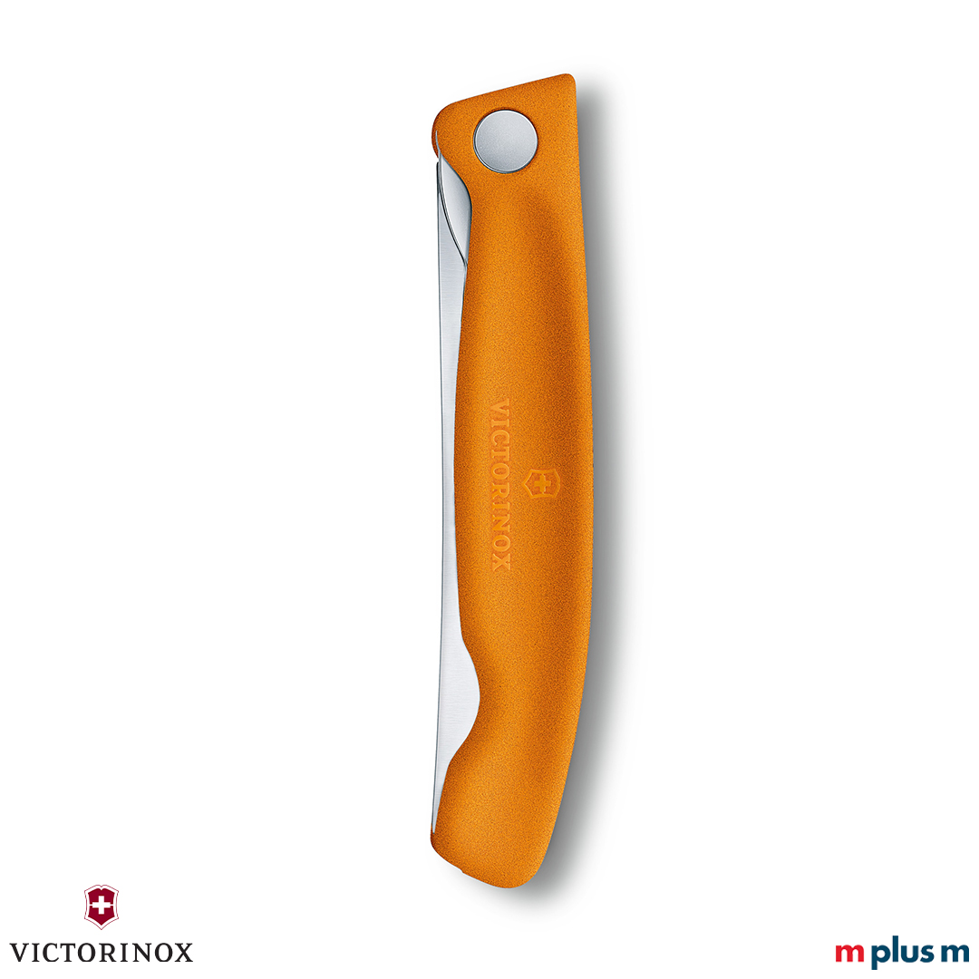 Faltbar: Victorinox Picknickmesser in Orange mit Logo gravieren