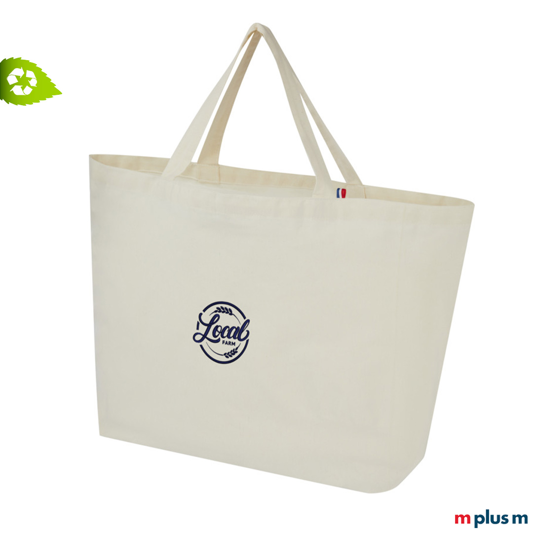 Recycling Strandtasche aus Europa mit Logo bedrucken