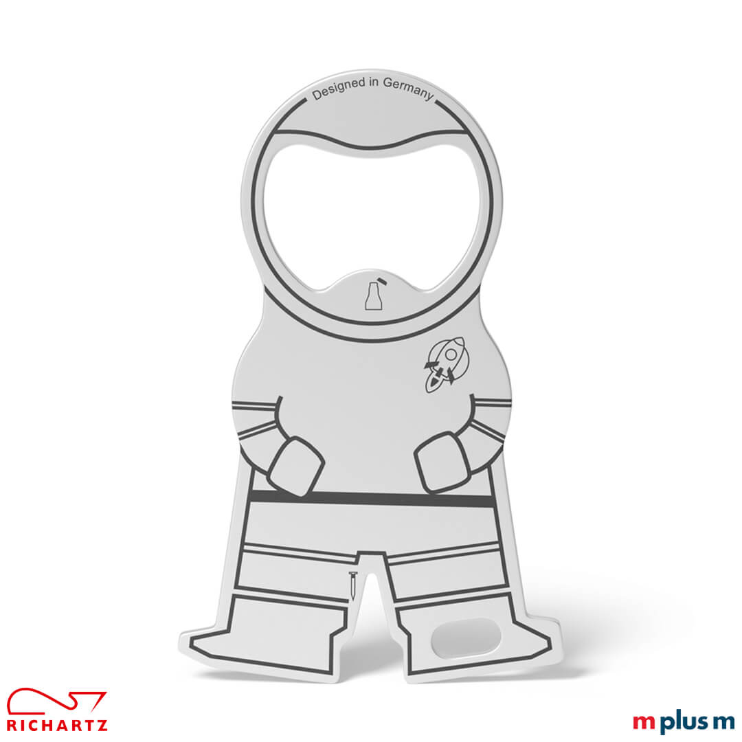Richartz Karl Space Einkaufswagenlöser aus langlebigen Material bedrucken mit Logo als nachhaltiger Streuartikel Der Einkaufswagenlöser aus Metall von Richartz: karl space Schlüsselanhänger aus langlebigen Edelstahl. Hochwertiger Werbeartikel